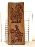 Antieke speculaasplank koekplank vogel en man op paard, Antiek en Kunst, Antiek | Keukenbenodigdheden, Ophalen