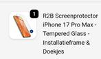 R2B Screenprotector iPhone 17 Pro Max 2 stuks, Ophalen of Verzenden, Nieuw, Frontje of Cover