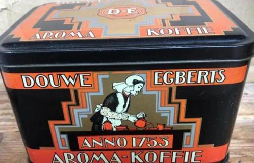 Koffieblik van Douwe Egberts  (17 x 10 x 10), Verzamelen, Blikken, Zo goed als nieuw, Koffie, Douwe Egberts, Ophalen of Verzenden