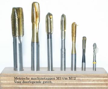 Metrische tappen in diverse maten, in nieuwstaat of nieuw. beschikbaar voor biedingen