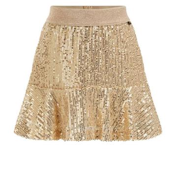 Superleuk gouden pailletten rokje van WE Fashion mt 134/140 beschikbaar voor biedingen