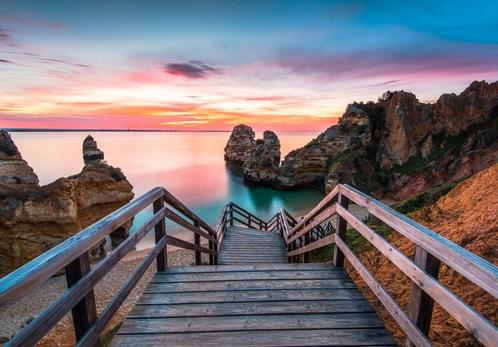 Algarve strand fotobehang Praia de Camilo, Fotobehang4you, Huis en Inrichting, Stoffering | Behang, minder dan 10 m², Verzenden