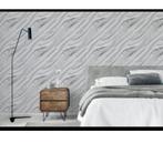 Zacht Mineraal Zilver Marmer Effect Luxe Behang 692605 10M, Zilver, Ophalen of Verzenden, H, H