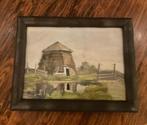 Aquarel - 1920 - Willem Hardenberg - Boerderij aan het water, Antiek en Kunst, Kunst | Schilderijen | Klassiek, Ophalen