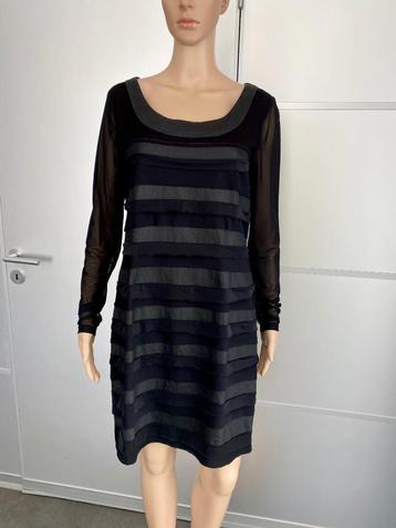 G633 Didi mt. M=40 jurk jurkje zwart met rekbaar jeans beschikbaar voor biedingen