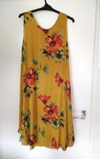 Jurk van made in italy met linnen maat 46/48, Geel, Maat 46/48 (XL) of groter, Ophalen of Verzenden, Gedragen