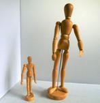 Houten pas- tekenpoppen resp. 15 en 33 cm, Hobby en Vrije tijd, Overige Hobby en Vrije tijd, Ophalen of Verzenden, Zo goed als nieuw