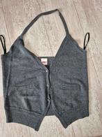 Grijze gebreide halter top maat M van only, Ophalen of Verzenden, Zo goed als nieuw, Grijs, Zonder mouw