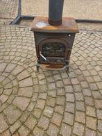 Gietijzeren houtkachel met enkel en dubbelwandige buizen, Ophalen, Gebruikt, Hout, Houtkachel