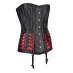 Echt leren corset model 07 in xs t/m 6xl, Kleding | Dames, Ondergoed en Lingerie, Ophalen of Verzenden, Body of Korset, Zwart