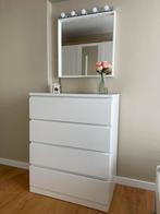 IKEA MALM Wit Ladenkast/Dressoir met 4 laden, Huis en Inrichting, Kasten | Ladekasten, Ophalen, Eikenhout, Scandi, 100 tot 150 cm