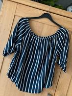 Z.g.a.n=donkerblauw-creme gestreepte bloes=JDY/40 blouse, Kleding | Dames, Blouses en Tunieken, Maat 38/40 (M), Blauw, Jaqueline de Young
