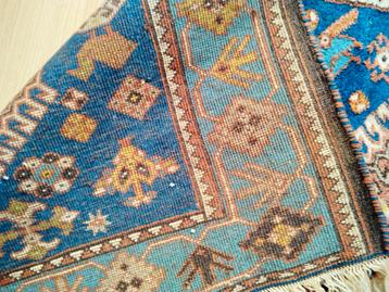 Handgeknoopt tapijt, mooie kleurstelling oa blauw 109x155 beschikbaar voor biedingen