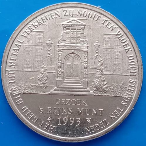 Bezoekerspenning Dag van de Munt - 1993, Postzegels en Munten, Penningen en Medailles, Overige materialen, Nederland, Verzenden