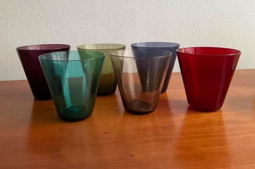 Nuutajärvi, Finland: 6 cocktailglazen model 2744 Kaj Franck, Antiek en Kunst, Antiek | Glas en Kristal, Ophalen of Verzenden
