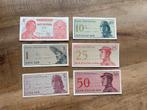 Indonesische Lima biljetten, Postzegels en Munten, Bankbiljetten | Azië, Ophalen of Verzenden, Zuidoost-Azië