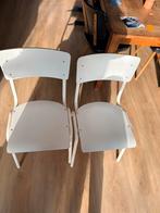 Twee witte stoelen, Huis en Inrichting, Stoelen, Ophalen, Gebruikt, Twee, Wit