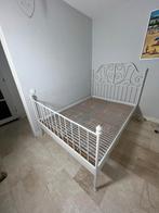 Ikea bed Leirvik ZGAN 140x200 wit incl lattenbodem, Ophalen, Wit, Romantisch, Tweepersoons