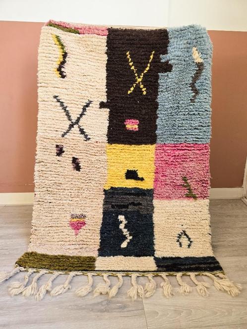 Berber vloerkleed azilal Marokkaans tapijt puur wol 150x100, Huis en Inrichting, Stoffering | Tapijten en Kleden, Nieuw, 100 tot 150 cm