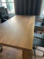 Vergader tafel met 3x leren bureau stoelen, Ophalen, Zwart, Vijf, Zes of meer stoelen