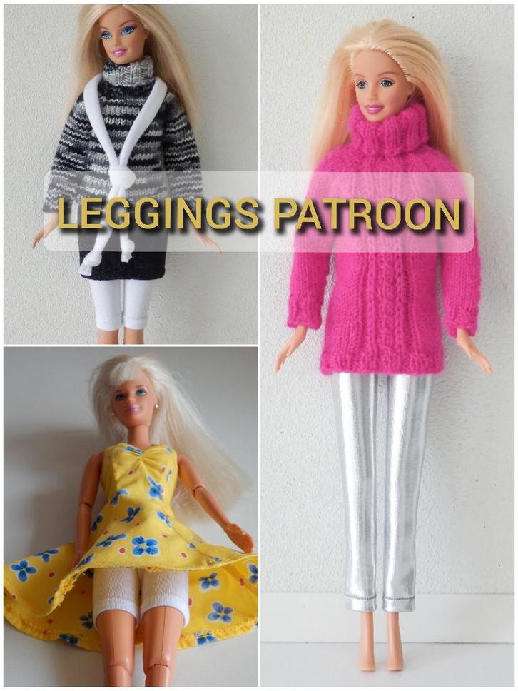 Naaipatroon barbiekleertjes - leggings + stofjes, Kinderen en Baby's, Speelgoed | Poppen, Nieuw, Barbie, Ophalen