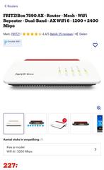FRITZ!Box 7590 AX - Router - Mesh - WiFi Repeater - Dual-Ban, Computers en Software, Routers en Modems, Ophalen of Verzenden, Nieuw