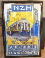 NZH de Blauwe Tram HTM Spoorwegen Affiche in lijst, Verzamelen, Spoorwegen en Tramwegen, Verzenden, Nieuw, Tram, Overige typen