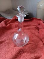 Kleine glazen karaf met stop, Ophalen of Verzenden