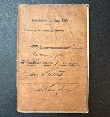 Landweerlichting 1908 47e bataljon 1e compagnie (1908) beschikbaar voor biedingen