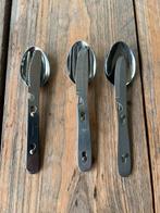 3 x Vintage Retro Reisbestek Campingbestek 1 set incompleet, Ophalen of Verzenden, Gebruikt