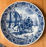 Delfts blauw bord paard en wagen otto eerelman, Ophalen of Verzenden