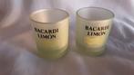 BACARDI LIMON glazen, lichtgroen, 2 stuks, Ophalen of Verzenden, Zo goed als nieuw, Borrel- of Shotglas