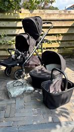 Cybex Gazelle S Duo - Moon Black - Duo Kinderwagen Compleet, Zo goed als nieuw, Combiwagen, Verstelbare duwstang, Ophalen