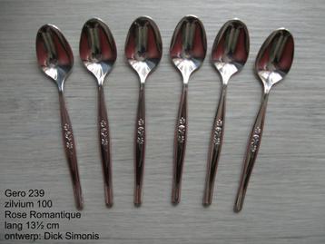 Gero 239 - Rose Romantique, zilvium 100, lange lepeltjes beschikbaar voor biedingen