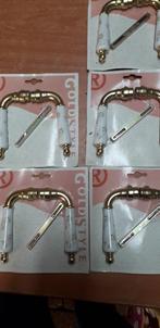 Deurbeslag koper met porseleinen handvat, Doe-het-zelf en Verbouw, Hang- en Sluitwerk, Ophalen, Nieuw, Koper of Messing, Klink of Kruk