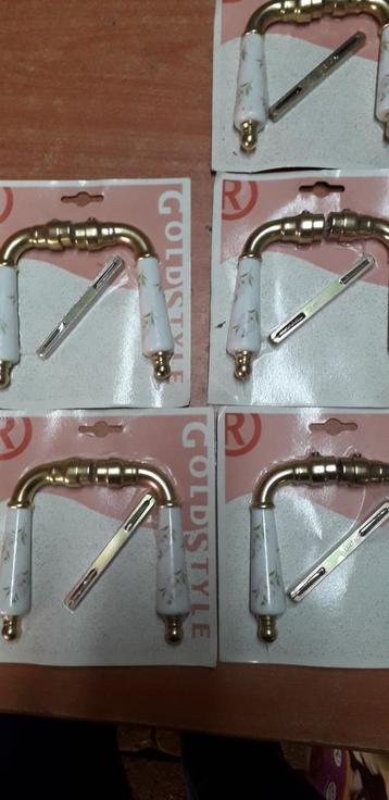 Deurbeslag koper met porseleinen handvat beschikbaar voor biedingen