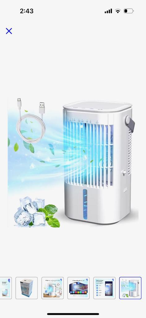 Mini Aircooler - Luchtkoeler - Ventilator - Luchtkoeler, Witgoed en Apparatuur, Ventilatoren, Nieuw, Ophalen of Verzenden