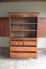 Prachtig strak antiek Engels eiken kabinet., Antiek en Kunst, Antiek | Meubels | Kasten, Verzenden