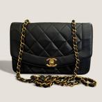 Chanel kleine Diana tas vintage zwart lamsleer, Overige merken, Gebruikt, Zwart, Ophalen of Verzenden