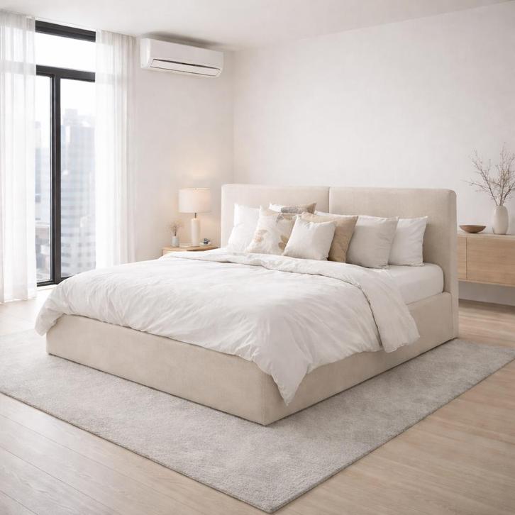 Showroommodel Norde tweepersoonsbed, Huis en Inrichting, Stoffering | Vloerbedekking, Zo goed als nieuw, Tapijt, minder dan 10 m²