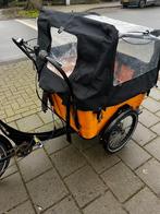VOGUE ELEKTRISCHE BAKFIETS - HOUTKLEUR MET REGENTENT, Gebruikt, Huif, 2 kinderen, Ophalen