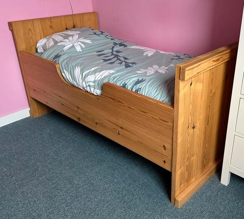 Mooi en stevig houten kinderbed, Kinderen en Baby's, Kinderkamer | Bedden, Gebruikt, 140 tot 160 cm, 70 tot 85 cm, Matras, Ophalen