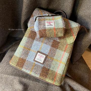 Schotse Harris Tweed backpack rugzak met beursje MacLeod beschikbaar voor biedingen