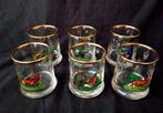 Set/6 whiskyglazen met wilde dieren, Ophalen of Verzenden, Zo goed als nieuw, Borrel- of Shotglas