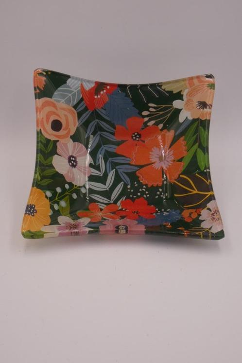 Prima Design USA glazen schaaltjes, 4 stuks, bloemen decor, Huis en Inrichting, Keuken | Servies, Zo goed als nieuw, Schaal of Schalen
