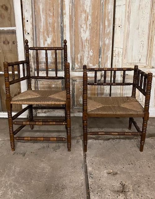 Set Bobbin Chairs, Knobbel Stoelen. Origineel. Oud, Antiek en Kunst, Antiek | Meubels | Stoelen en Banken, Ophalen
