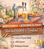 Barpersoneel + Bediening gezocht voor bruiloft Friesland, Overige niveaus, Starter, Freelance of Uitzendbasis