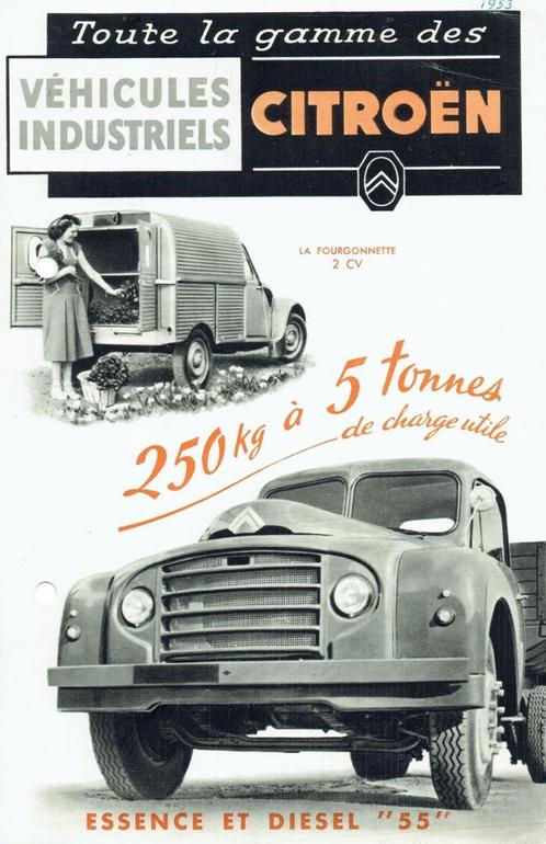 Folder Citroën Véhicules Industriels (bedrijfswagens - 1953), Boeken, Auto's | Folders en Tijdschriften, Gelezen, Citroën, Verzenden