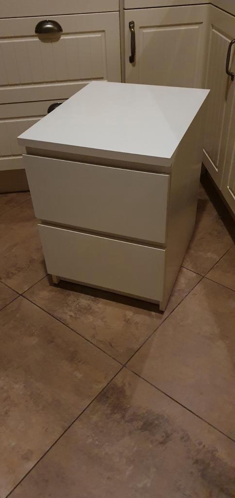 Ikea Malm kast Wit 2 lades, Huis en Inrichting, Kasten | Ladekasten, Gebruikt, Minder dan 100 cm, Minder dan 50 cm, 25 tot 50 cm