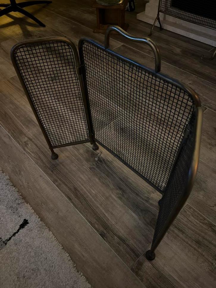Messing Openhaard Spatscherm - Gebruikt, Huis en Inrichting, Haarden, Gebruikt, Overige soorten, Ophalen